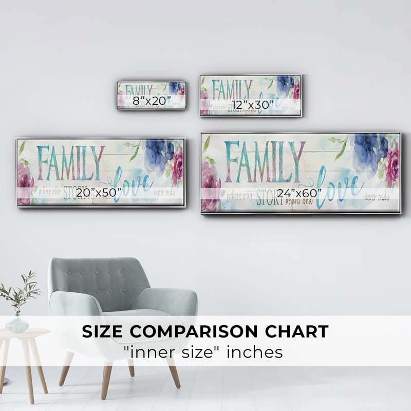 Family Love Story - toile encadrée, H 20 po x l 50 po