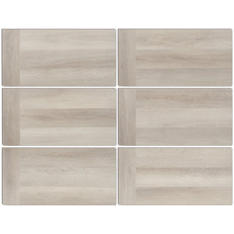 Chic Parquet 20 MIL 12 in. x 24 in. Click Lock Luxury Vinyl Tile, Light Gray