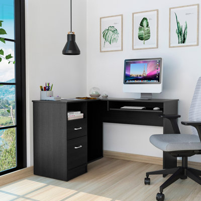 L-Shaped Desk Bradford, Keyboard Shelf