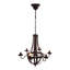 Lustre 6 lumières de style classique Zeydris avec finition noire antique et fabrication en fer durable