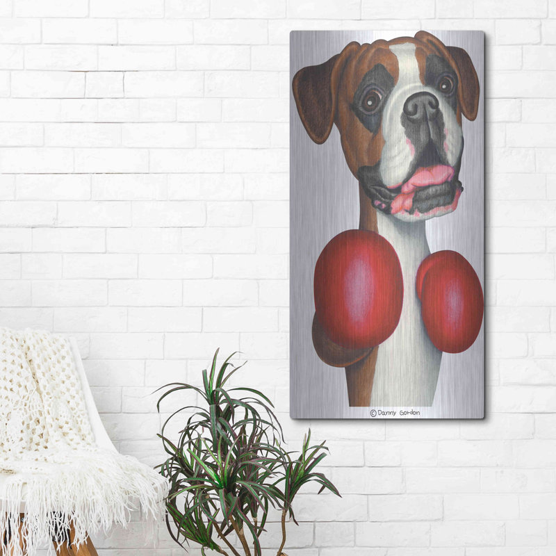 " Boxer Wearing Boxing Gloves " by Danny Gordon