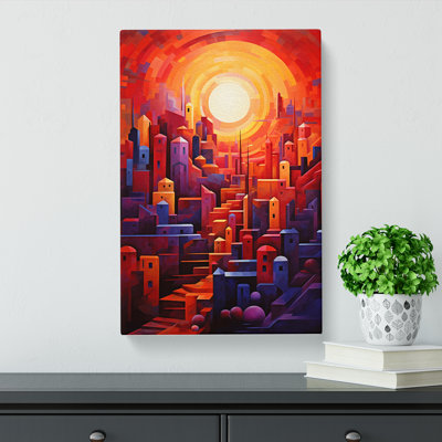 Sunset Orphism No.2 - Wrapped Canvas