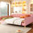 Queen Size, Linen Upholstered, Daybed, , Functional, Daytime And Overnight, Strong Support Legs Pine