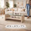 Table basse avec plateau de rangement rectangulaire en verre Meridian - 43 po x 24 po x 17 po