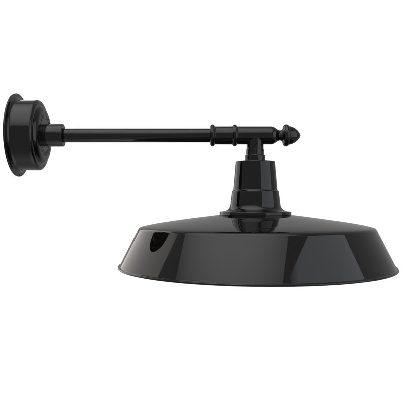 Annis LED Wall Light, 13" H x 22" W x 32" D, Black