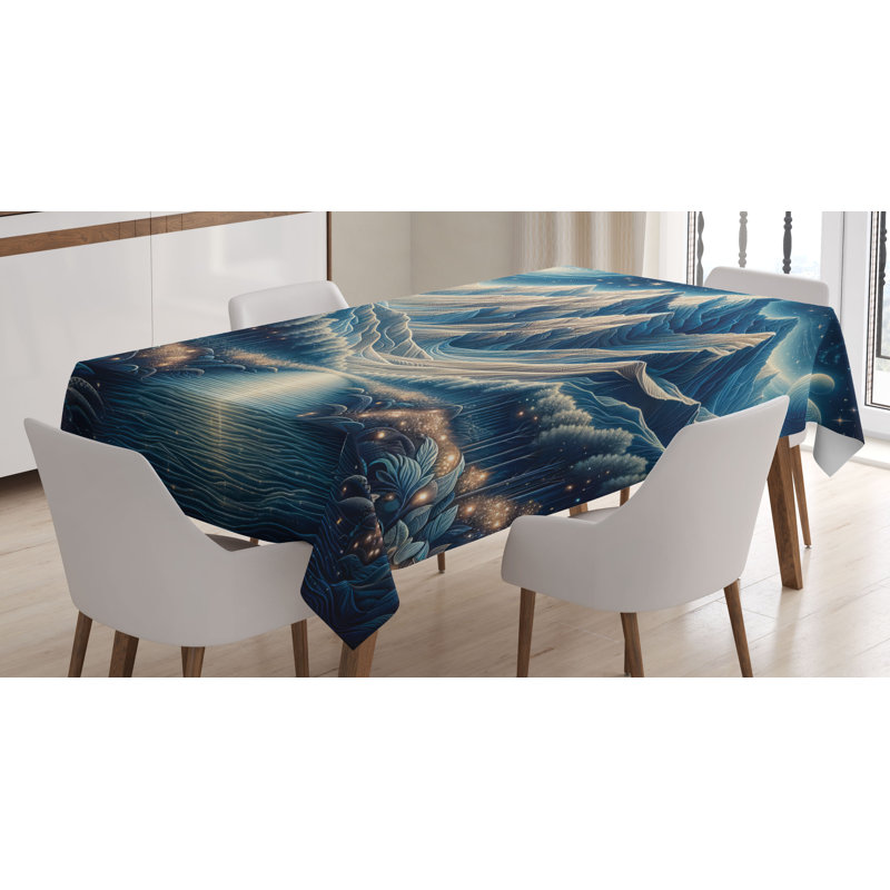 Taraval Rectangle No Pattern Microfiber Tablecloth, 84" Rectangle
