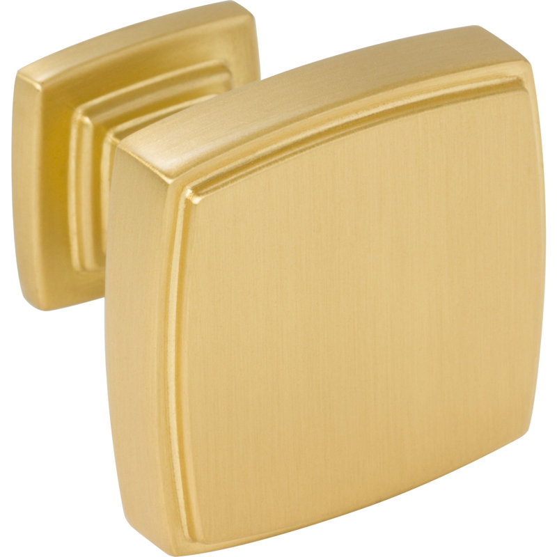 Square Knob, Brushed Gold