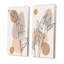 «Beige Botanical Abstract Leaves II», ensemble de 2 peintures-42096069-42096070