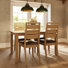 Abbottstown Solid Oak Extending Dining Set - Table and 4 Ladder Back Dining Chairs