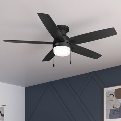 Hunter 52 Inch Anisten Low Profile Ceiling Fan With Lights And Pull Chains