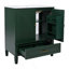 Ensemble de meuble-lavabo 60 po avec lavabo double 60 po, 2 armoires avec porte et 2 tiroirs, vert-131954433