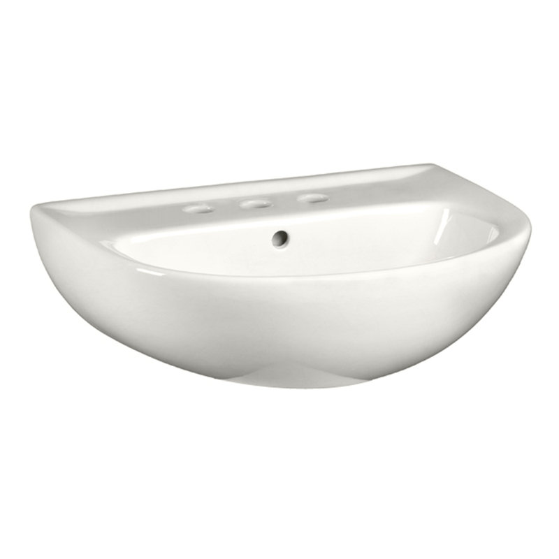American Standard Evolution 18.75'' White Vitreous China U-Shaped Bathroom Sink with Overflow
