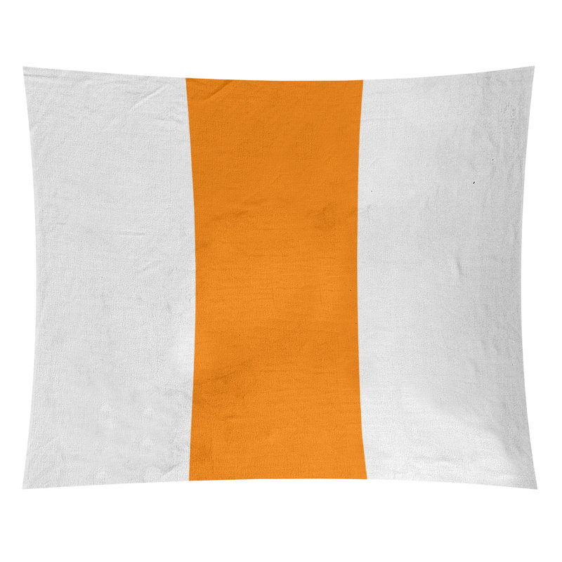 Tapisserie en polyester Tampa, H 27,5 po x l 37,5 po, Blanc / Orange