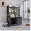 Grand enclos pour litière avec tablette de rangement, toilettes dissimulées, maison en bois avec griffoir, meuble robuste