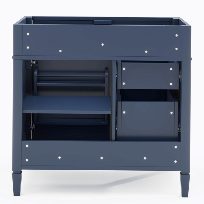 Base de meuble-lavabo simple 35,00 po seulement, Or, Bleu