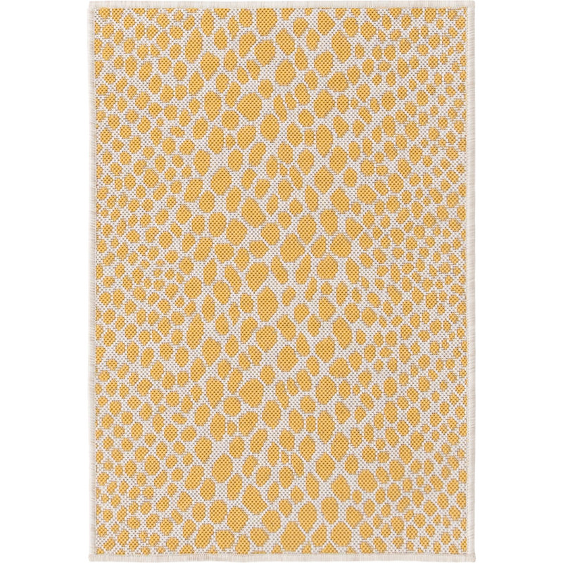 Outdoor Destiny Area Rug Gold Color, Rectangle 2'2" x 3'