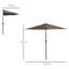 Rolanda 269cm Traditional,Balcony Parasol
