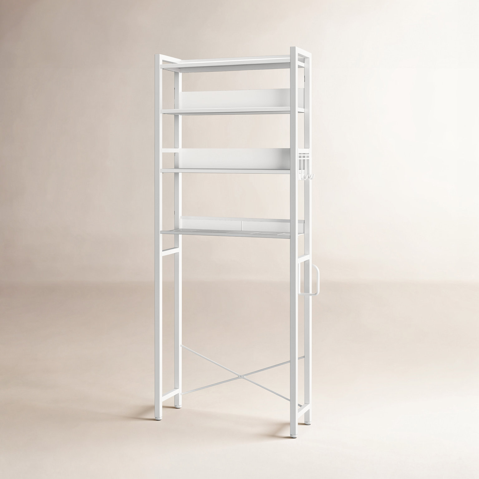 Calirose Over-The-Toilet Storage, White, 65.7" H X 23.6" W x 8.7" D