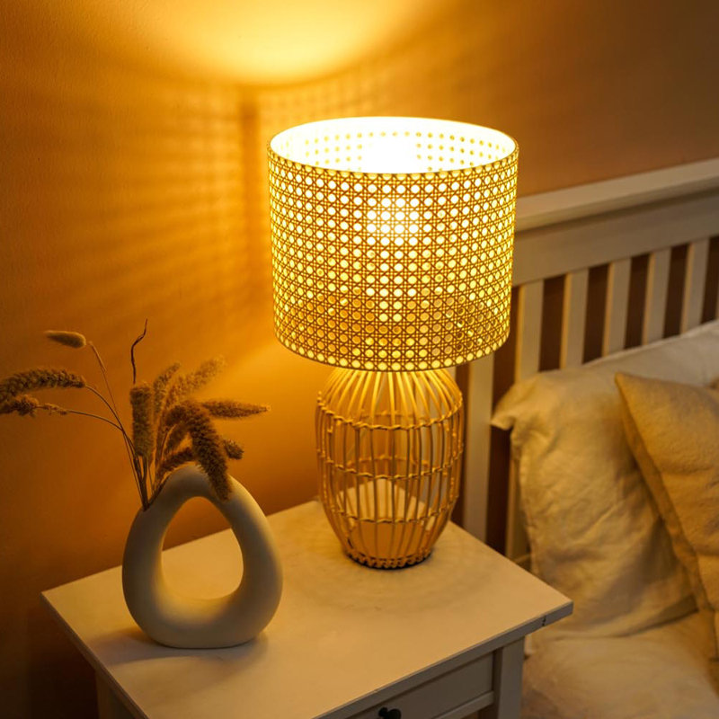Alecxia Wicker/Rattan Table Lamp, No