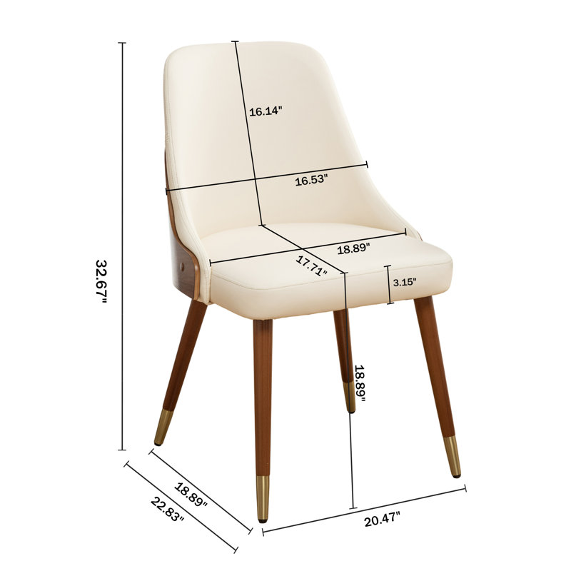 Upholstered Parsons Chair, Beige