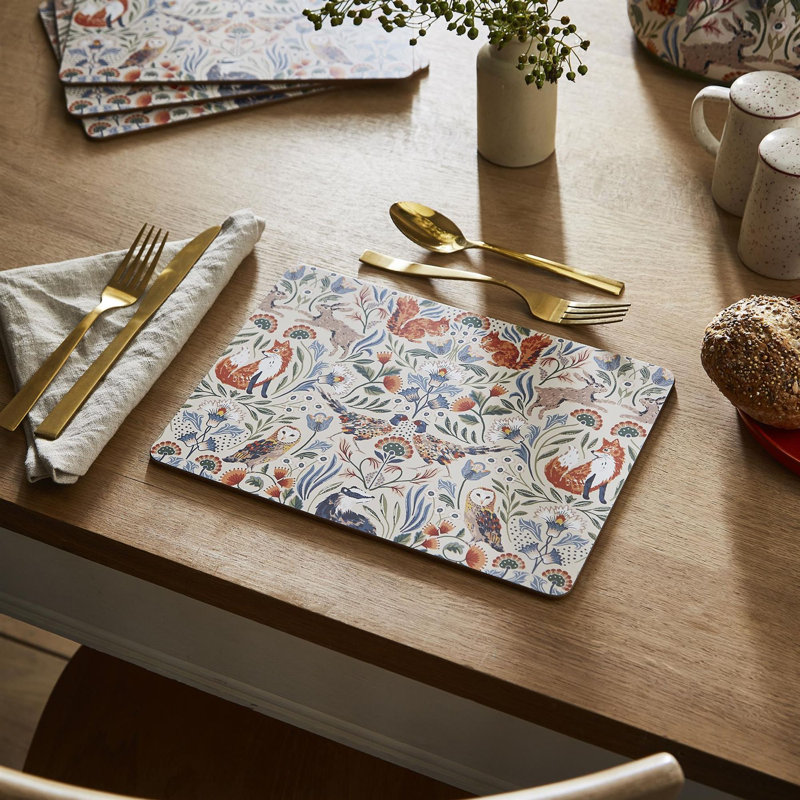 Blackthorn Block Print Rectangle Placemat