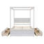 Lit à baldaquin avec quatre tiroirs et lattes de soutien, un mélange de style et de fonctionnalité pour votre chambre à coucher