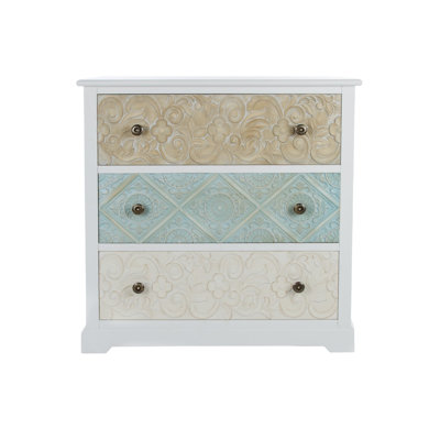 Glazer Solid Wood 85cm W 3 - Drawer Chest of Drawers