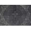 Tapis à motif de médaillons floraux élégants et rétro gris 5 x 7