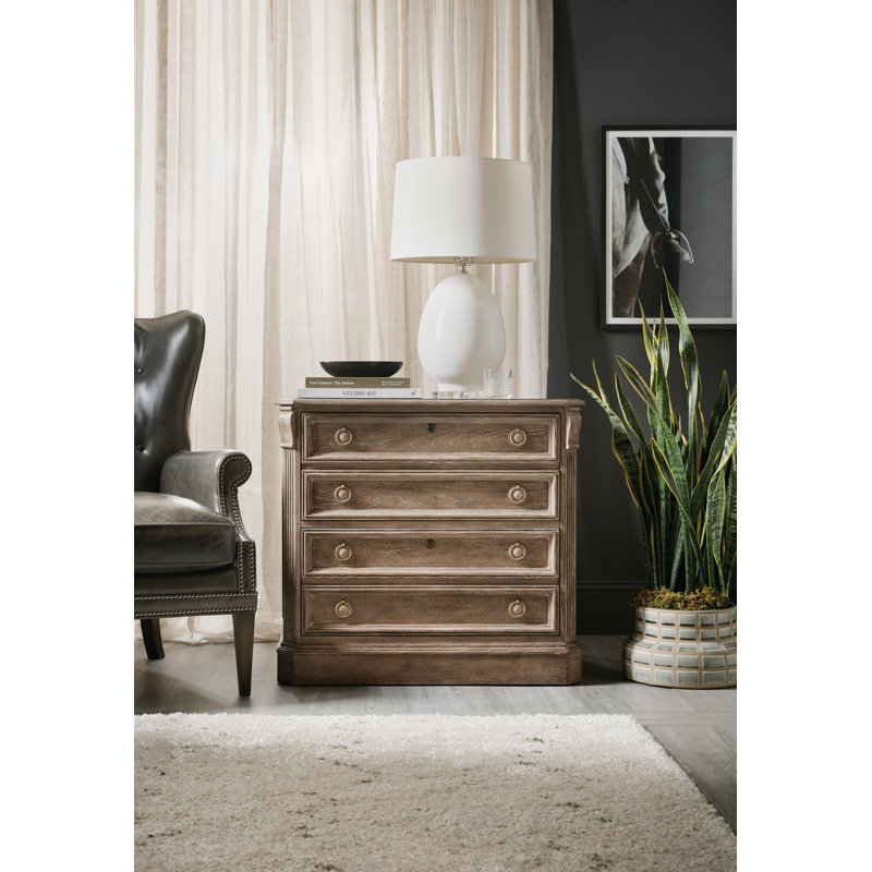 Sutter Traditional Brown Oak 34'' Lockable Lateral File Cabinet