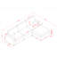 Canapé modulaire en polyester noir avec rangement en L