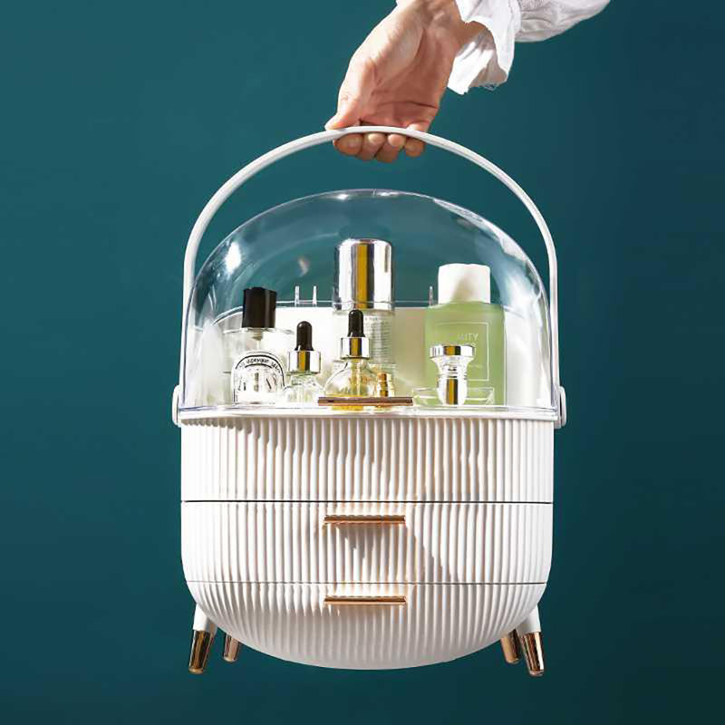 Childers Plastic Makeup Organiser, White