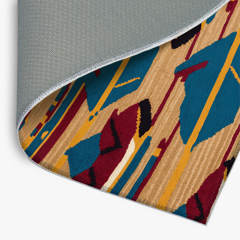 Transportation Brown Indoor and Outdoor Area Rug, Rectangle 4' x 6'