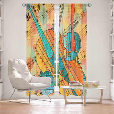 Paire de rideaux obscurcissant avec passe-tringle Delaughter Room