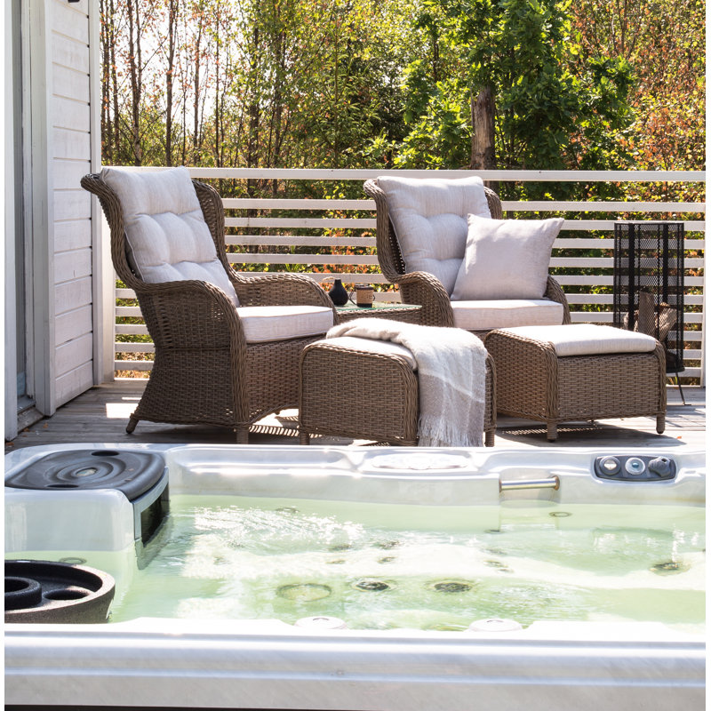 Adhelin 100cm Long Single Chaise with Cushions, Nature