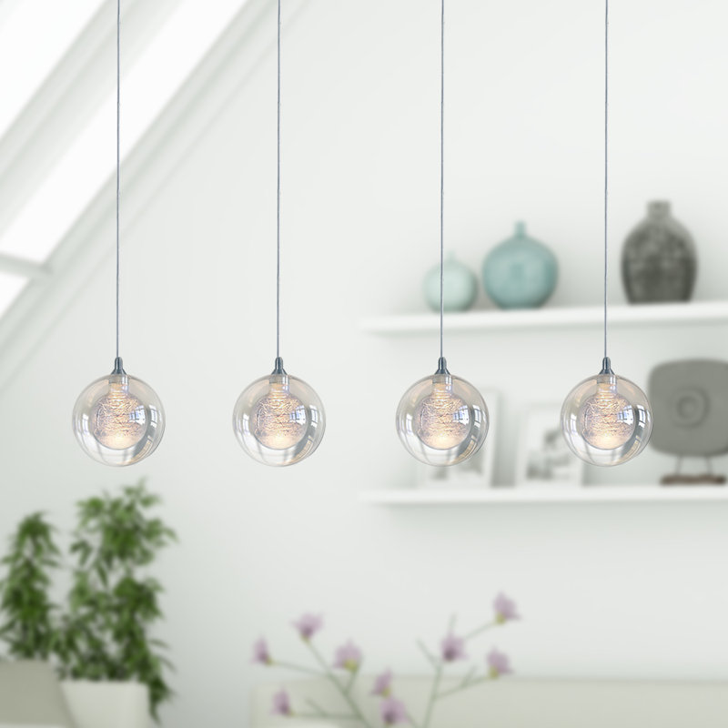 Riverdale 4 - Light Kitchen Island Pendant, Chrome
