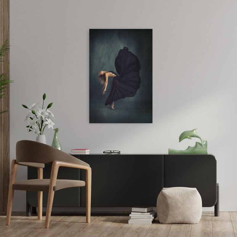Robe, art mural contemporain abstrait, H 36 po x l 24 po