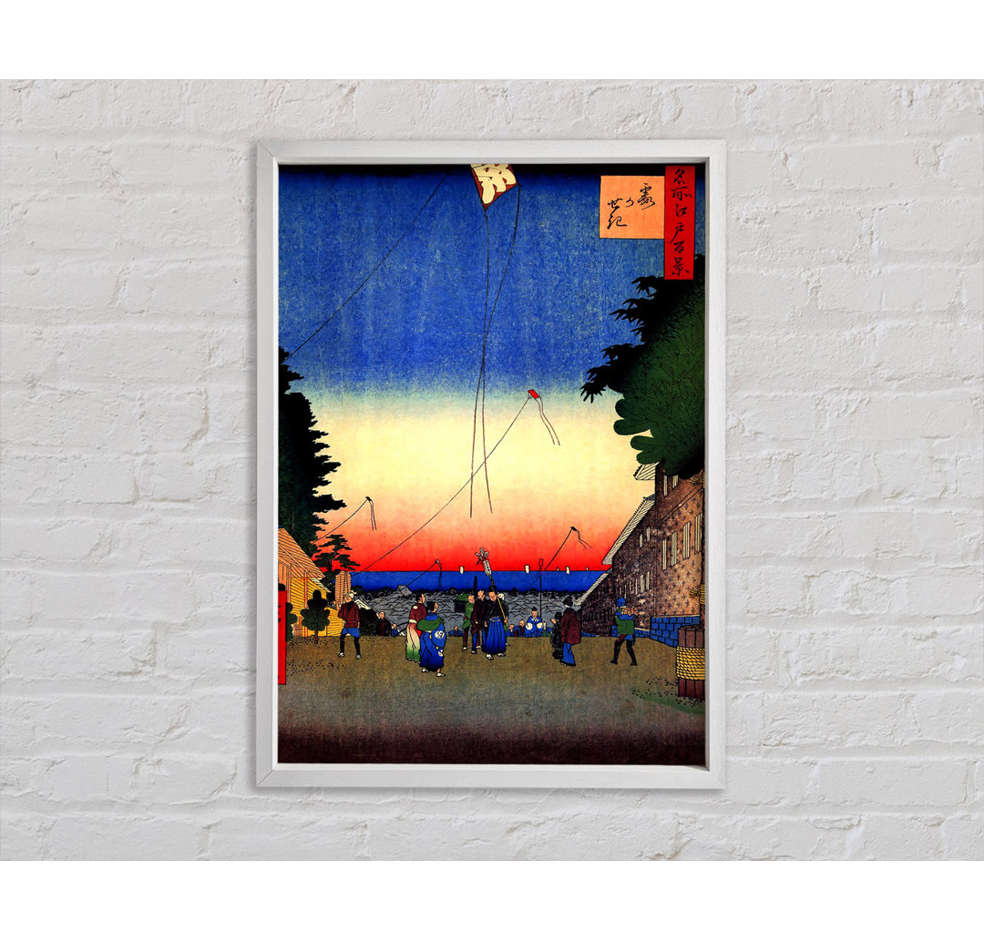 Hiroshige Kasumigaseki - Einzelner Bilderrahmen Kunstdrucke auf Leinwand