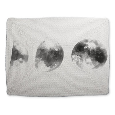 Eclipse Phases Placemat - Minimalist Space Décor for Bedroom
