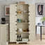 Armoire de rangement autoportante avec 8 portes et 4 tablettes pour le salon, la cuisine, la salle à manger et le bureau-2061655969