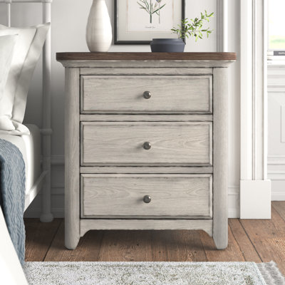 Harlowe 3 Drawer Nightstand w/ Charging Station