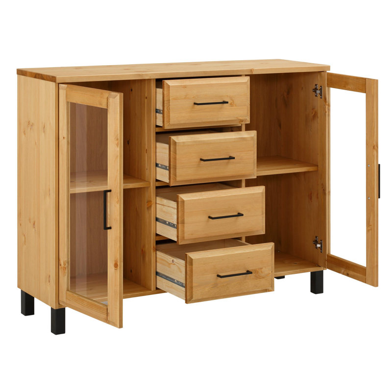 122cm Solid Wood Sideboard, Brown