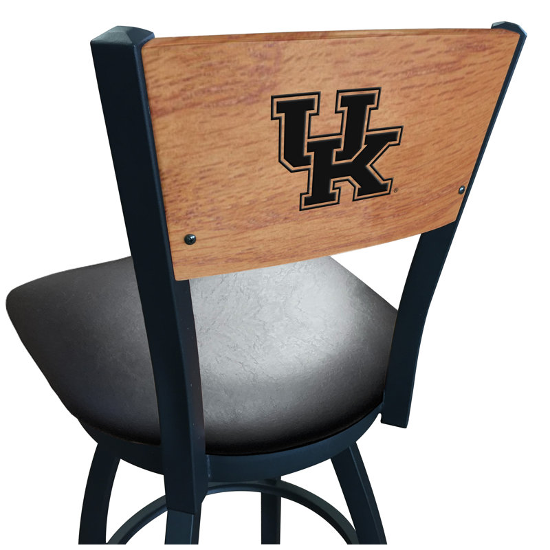 Tabouret tournant NCAA, Vinyle noir, Wildcats de Kentucky, Tabouret de comptoir (siège d'une hauteur de 25 p
