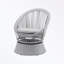 Chaise en fer avec coussin en rotin et coussin d'assise moelleux