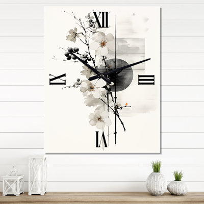 Asian Art Fashion Sumi - Horloge murale asiatique