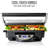 OVENTE Electric Panini Press Sandwich Maker, 1500W Indoor Grill with Nonstick Coated Plates, Digital Temperature and Timer Display, Removable Drip Tray, Perfect for 4-Slice Sandwiches, Silver GP1000BR