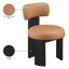 Chaise rembourrée en cuir végétalien Atelier Cognac-1792616503-1792616509