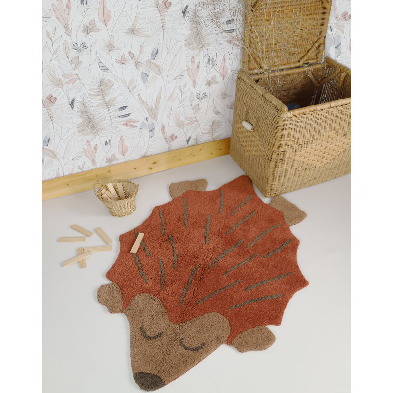 Clymer Hand Tufted Cotton Brown/Red Rug