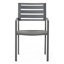 Chaise de salle à manger d'extérieur moderne en aluminium (ensemble de 2)