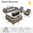 Sorella 11-Piece PE Wicker Outdoor Patio Furniture Set with 54" Propane Fire Pit Table & Solar-Powered Lighting-71144903