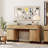 Aadam Home Office Furniture Set: 59" Modern Executive Desk With Charging Station & Storage Cabinet + 72" Tall Bookcases, Wood Computer Desk & Library Storage Shelf Cabinet For Work Study-680830301
